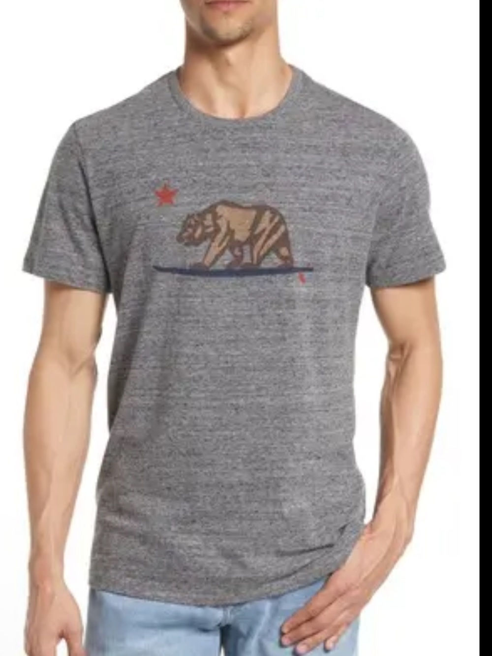 Marine Layre Gray Bear Graphic Tee - Medium
